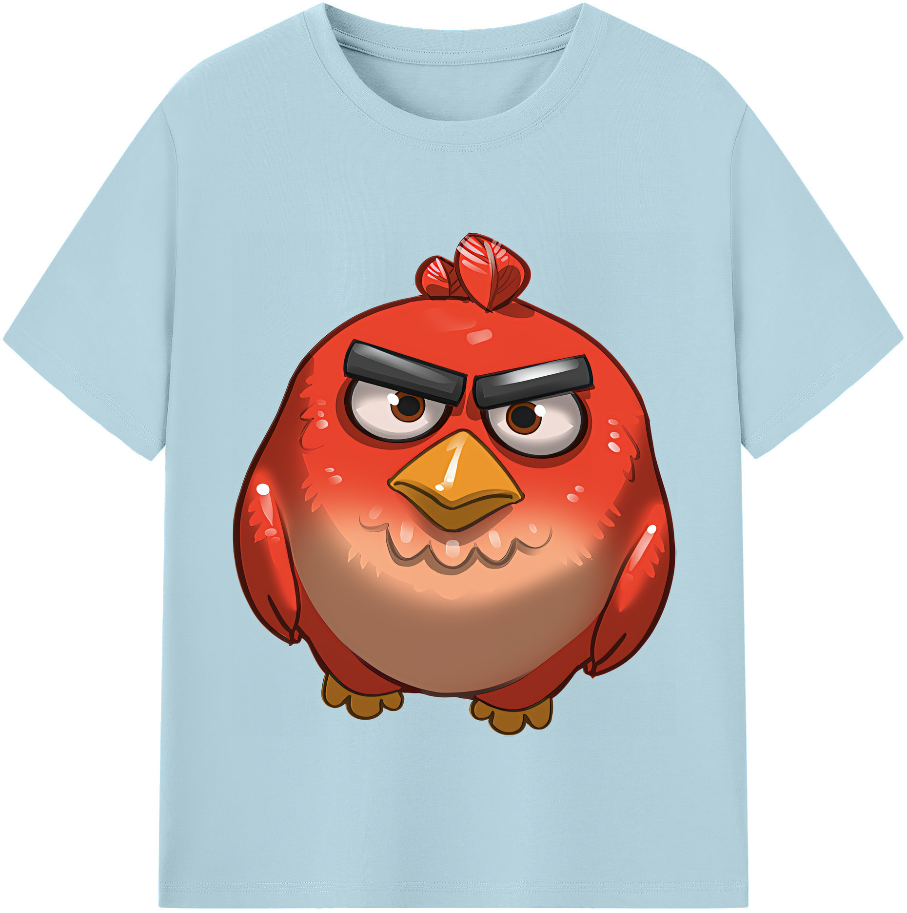 （画像用） Angry Birds アングリーバード 綿100％半袖Tシャツ（フロントプリント）